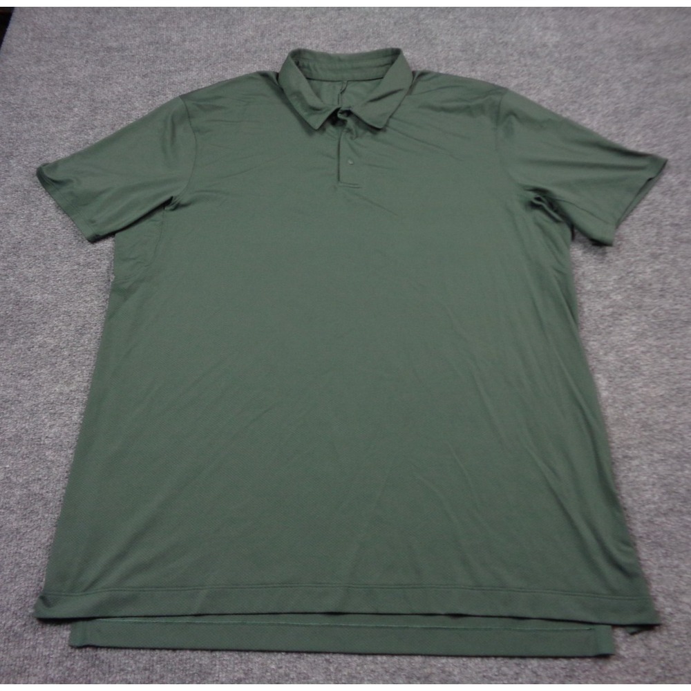 Lululemon Performance Sport Snap Polo Shirt Mens XXL Green Golf Athletic